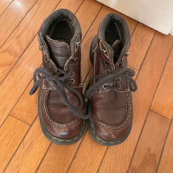 Dr. Martens Vintage Brown Leather Ankle Boots, size 5, Made in England - Picture 3 of 7